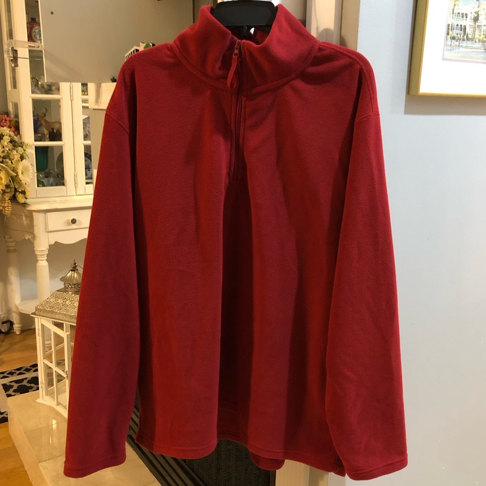 NWOT St John’s Bay Men’s Maroon Burgundy Garnet Pullover